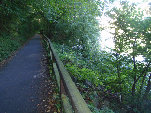 Saale River trail pathway.